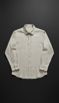Linen tailored shirt in oat