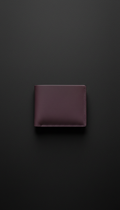 Minimalist wallet in soft plum leather