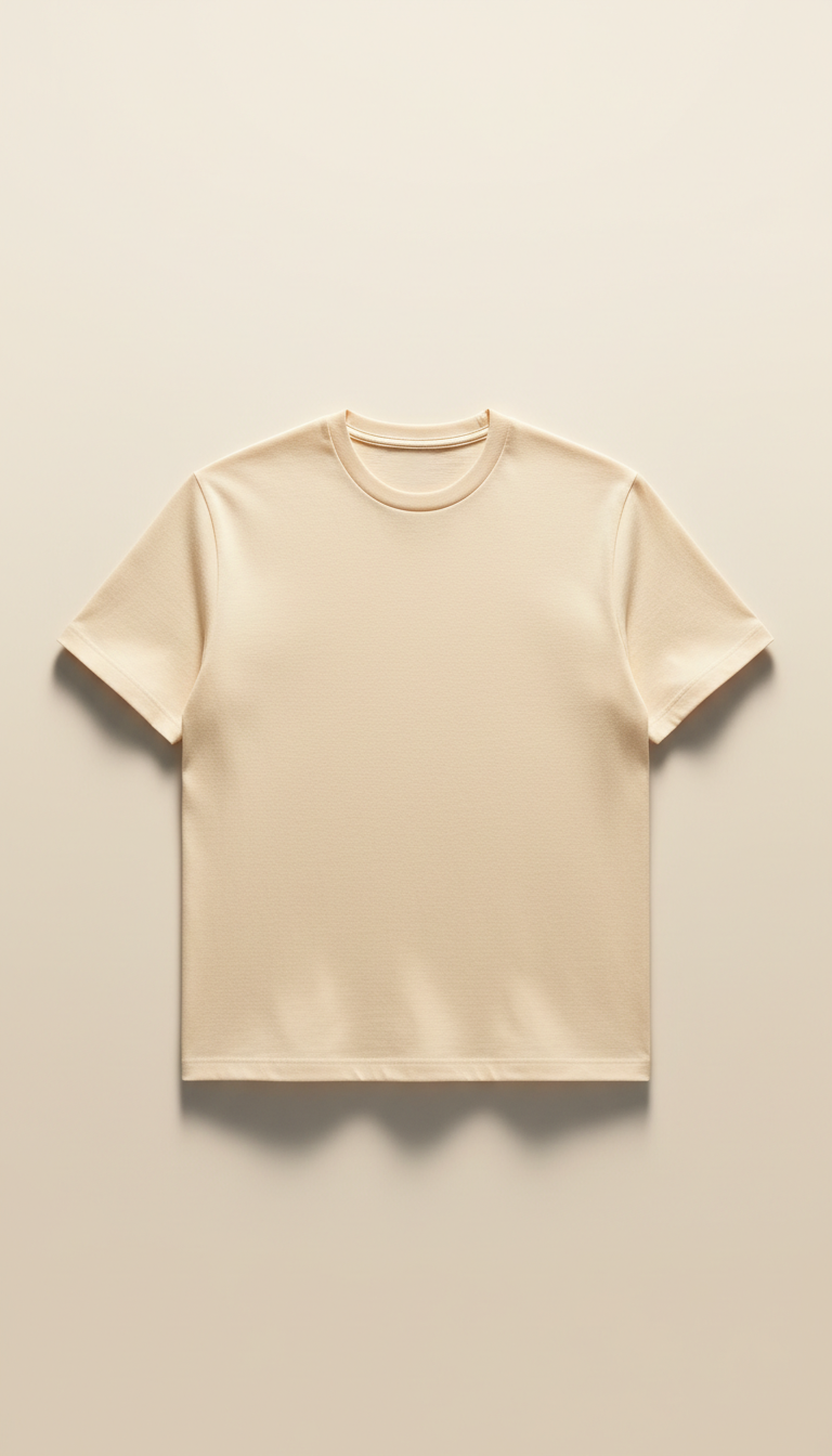 Ivory Sand Cotton Dress Shirt