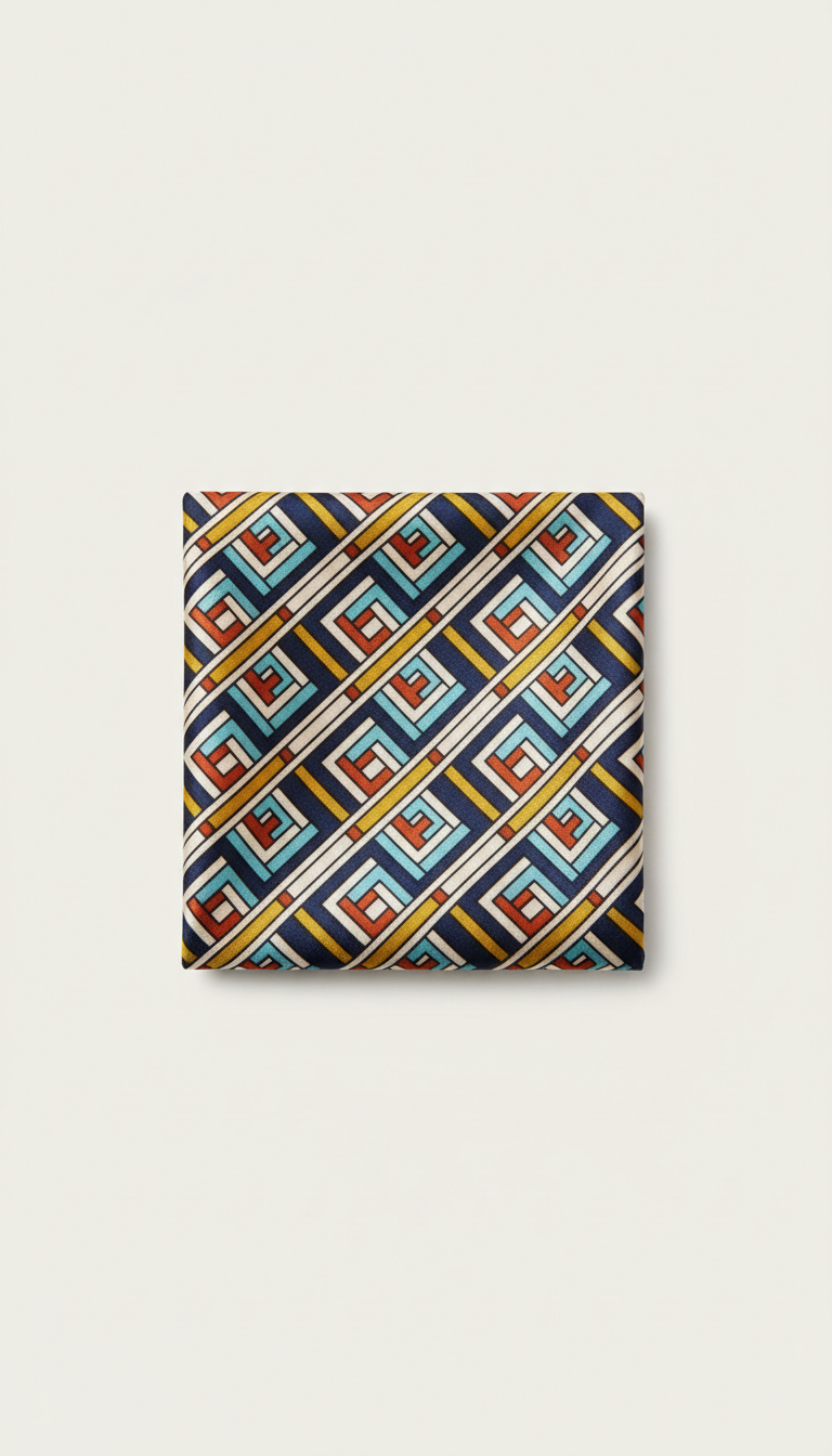 Metro Gold Silk Pocket Square